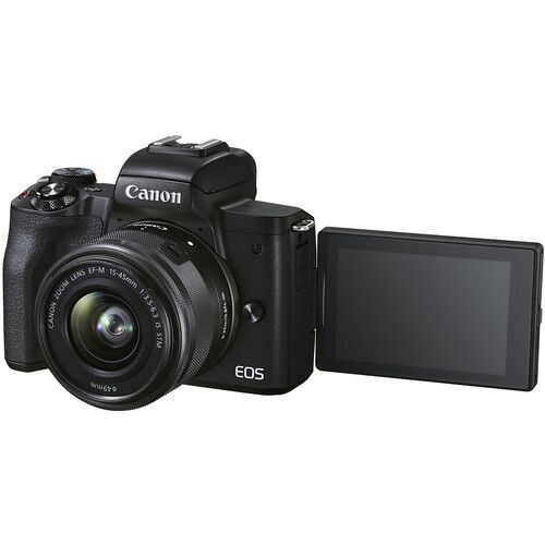 Canon EOS M50 Mark II Mirrorless Digital Camera with 15-45mm Lens (Black)