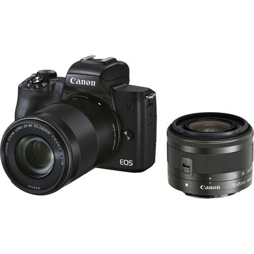 Canon EOS M50 Mark II Camera with 15-45mm and 55-200mm Lenses