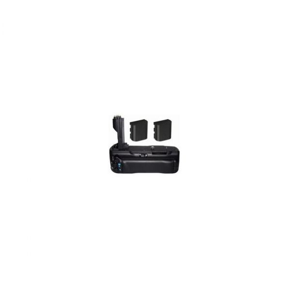 Precision Battery Grip For Canon SLR Camera W/ 2 Extended Rechargeable Batteries