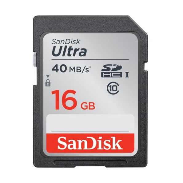 SanDisk 16GB Ultra UHS-I SDHC Memory Card (Class 10)