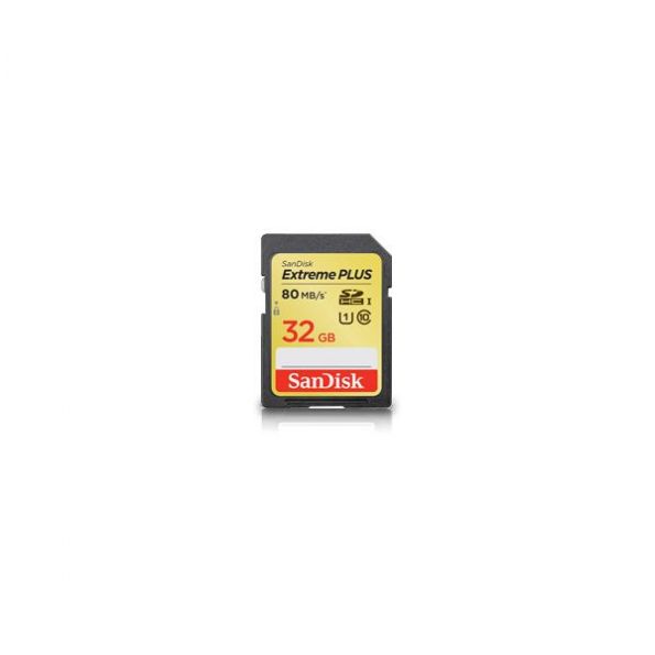 SanDisk 32GB Extreme Plus UHS-I SDHC Memory Card (Class 10)