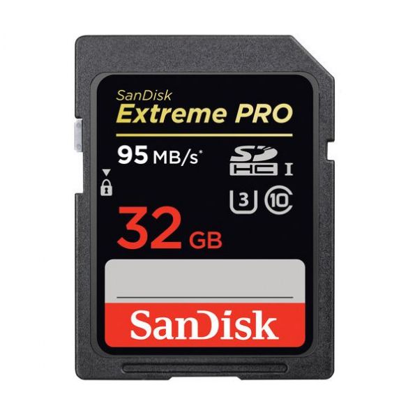 SanDisk 32GB Extreme Pro UHS-I SDHC U3 Memory Card (Class 10)