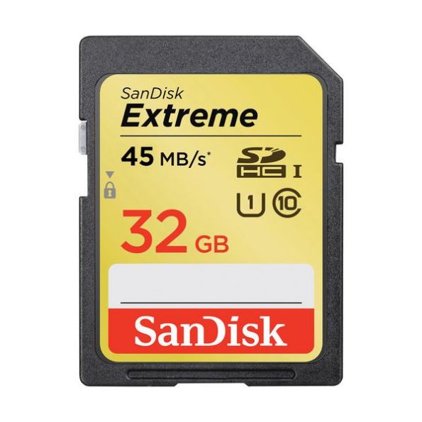 SanDisk 32GB Extreme UHS-I SDHC Memory Card (Class 10)